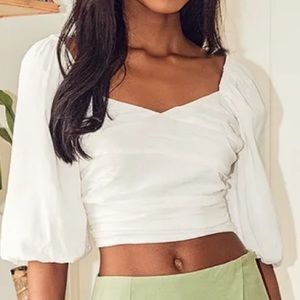 LULUS PUFF SLEEVE CROP